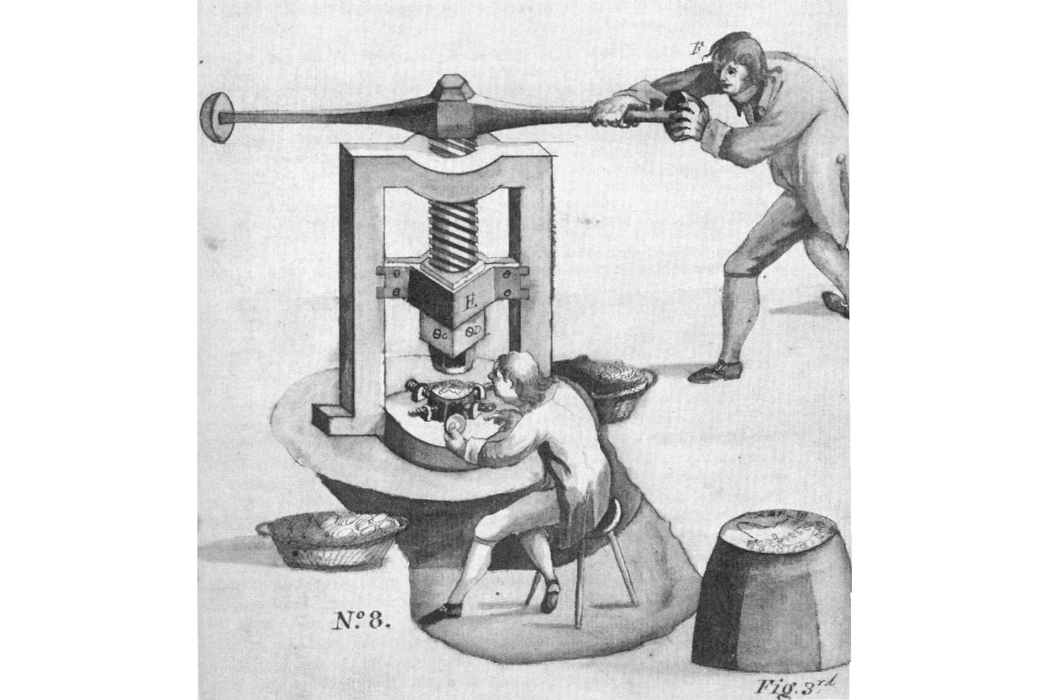 Figure 1 Screw Press On Coin Pressing