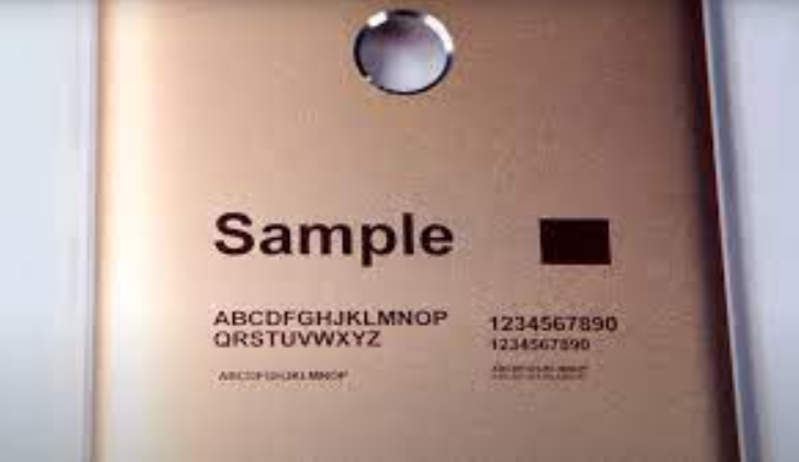 Laser Etching Metallic Sample